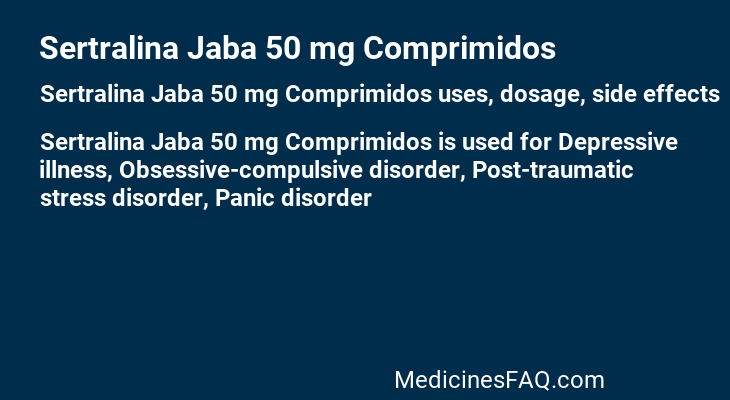 Sertralina Jaba 50 mg Comprimidos