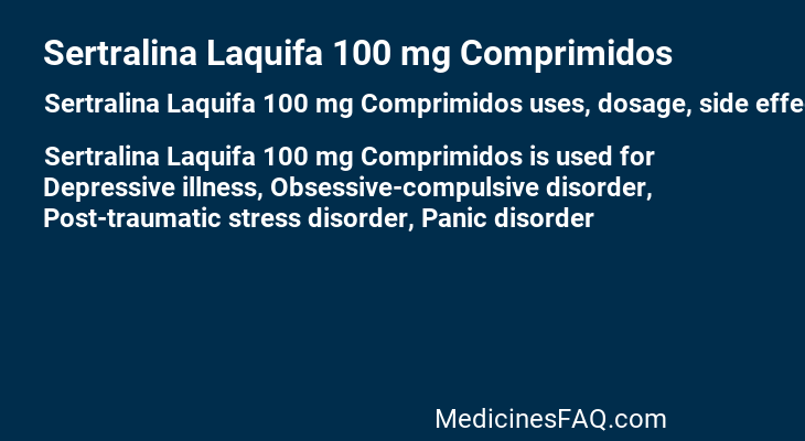 Sertralina Laquifa 100 mg Comprimidos