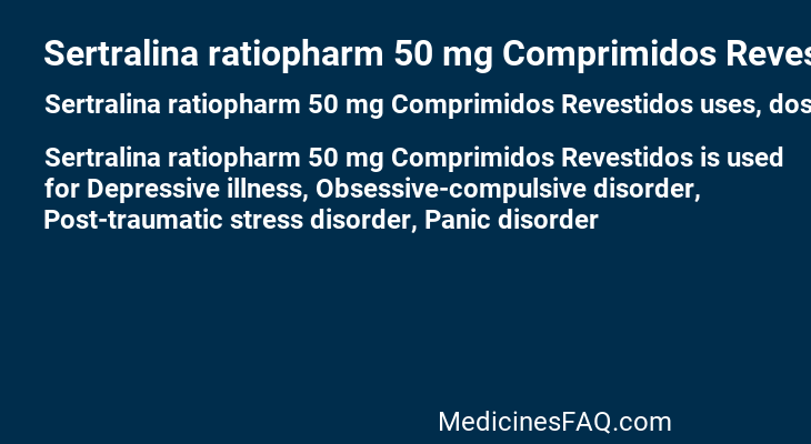 Sertralina ratiopharm 50 mg Comprimidos Revestidos