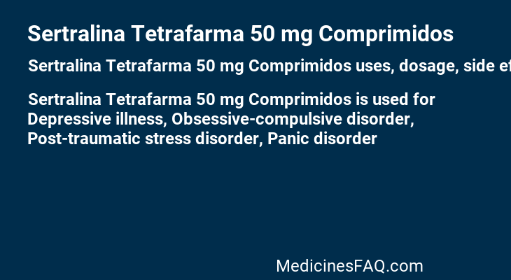 Sertralina Tetrafarma 50 mg Comprimidos