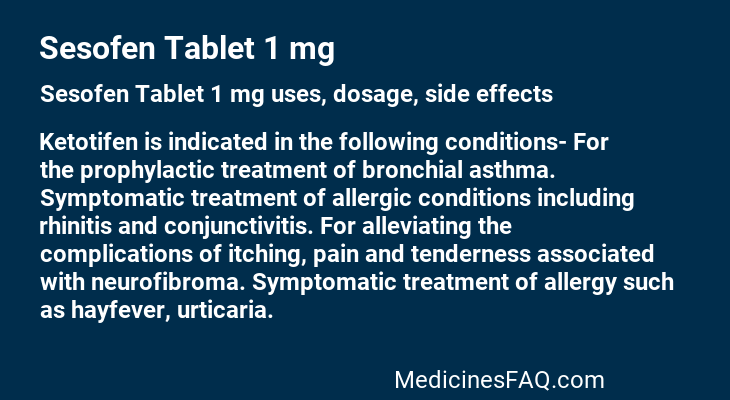 Sesofen Tablet 1 mg
