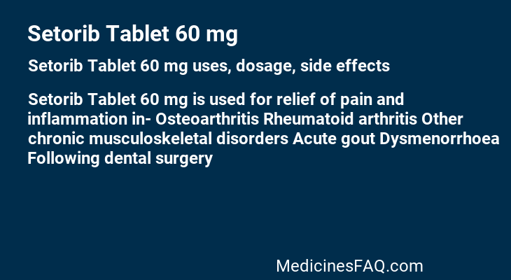 Setorib Tablet 60 mg