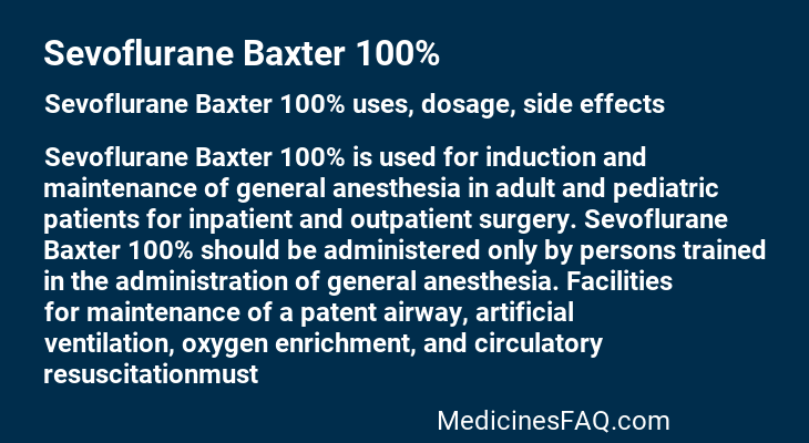 Sevoflurane Baxter 100%