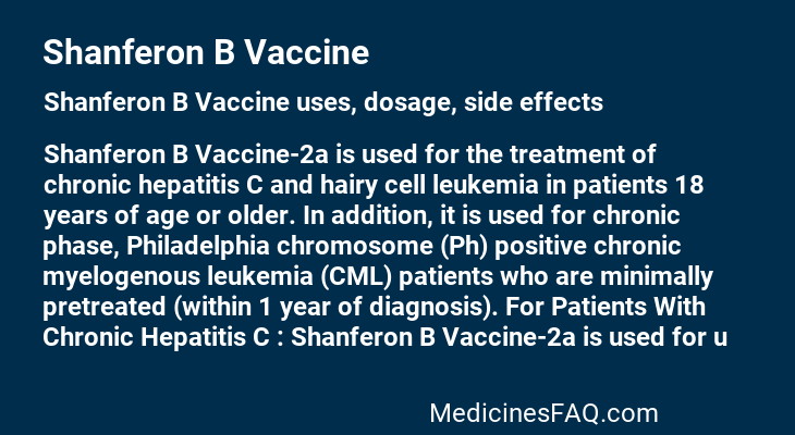 Shanferon B Vaccine