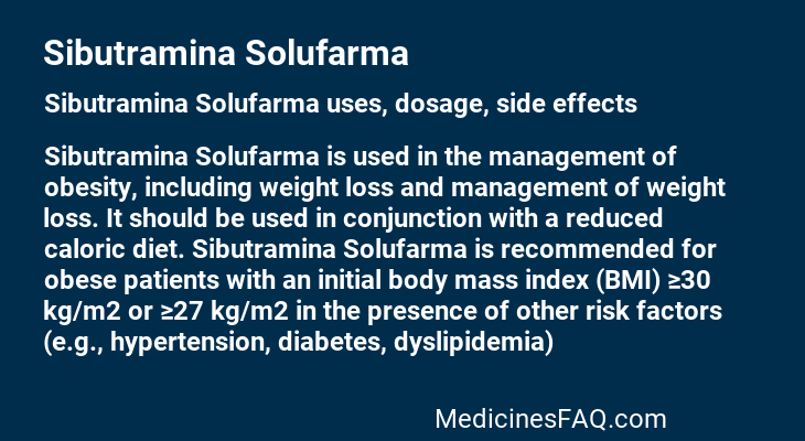 Sibutramina Solufarma