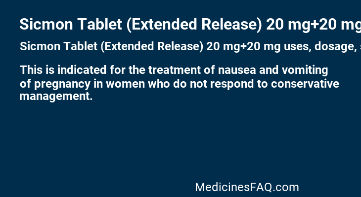 Sicmon Tablet (Extended Release) 20 mg+20 mg