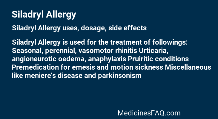 Siladryl Allergy