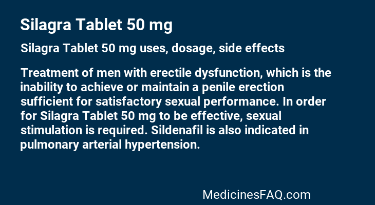 Silagra Tablet 50 mg