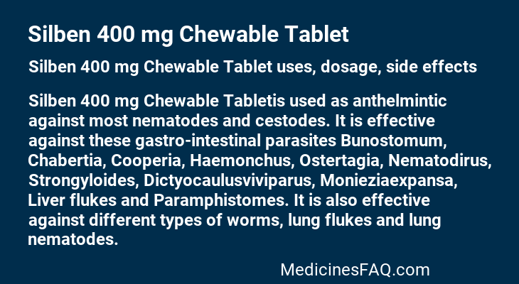 Silben 400 mg Chewable Tablet