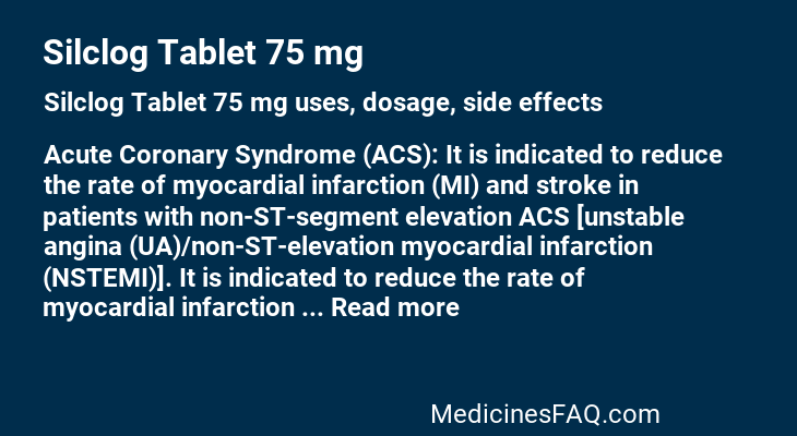 Silclog Tablet 75 mg