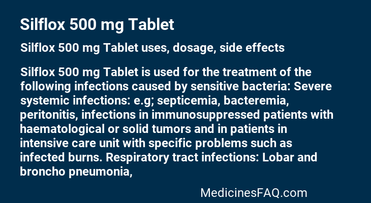 Silflox 500 mg Tablet