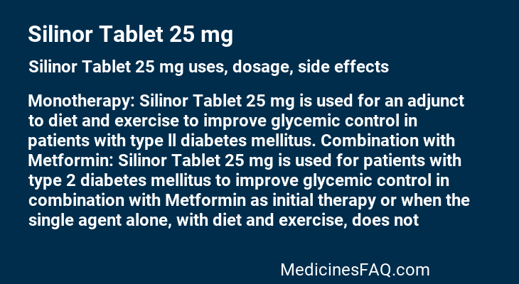 Silinor Tablet 25 mg