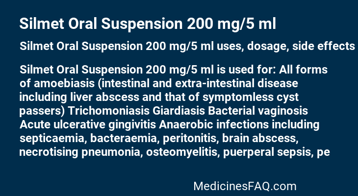 Silmet Oral Suspension 200 mg/5 ml