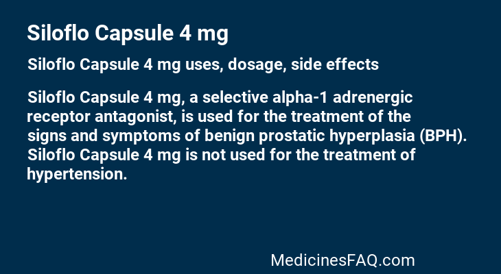 Siloflo Capsule 4 mg