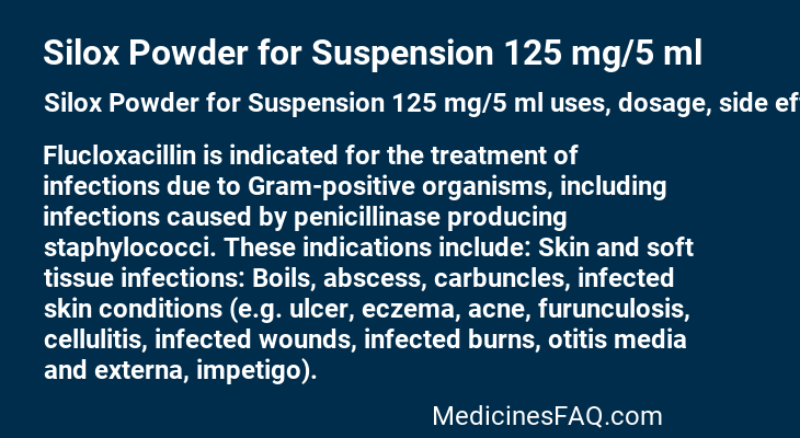 Silox Powder for Suspension 125 mg/5 ml
