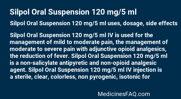 Silpol Oral Suspension 120 mg/5 ml