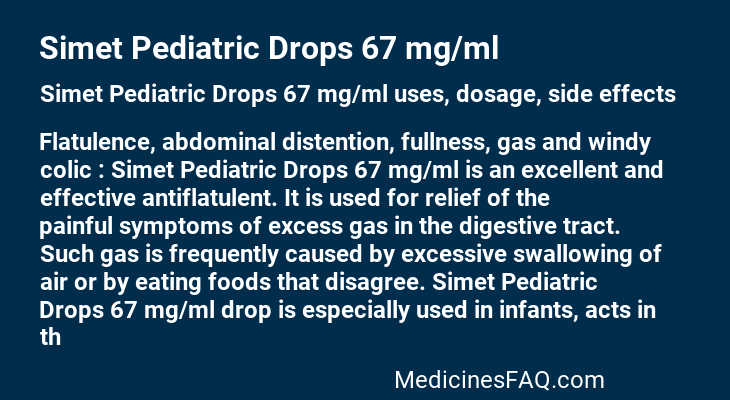 Simet Pediatric Drops 67 mg/ml