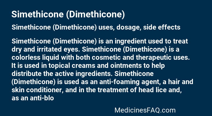 Simethicone (Dimethicone)