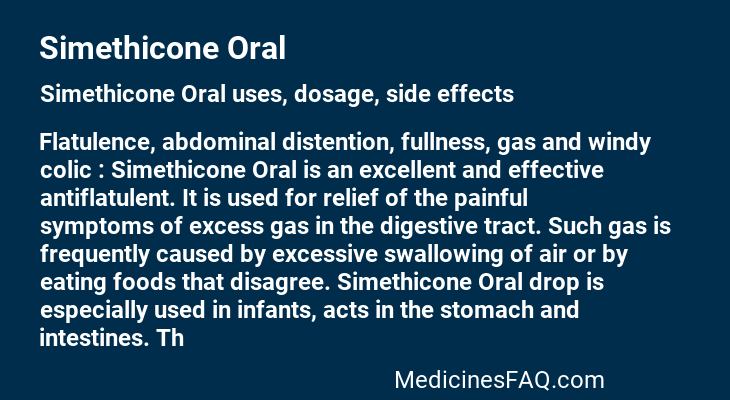 Simethicone Oral