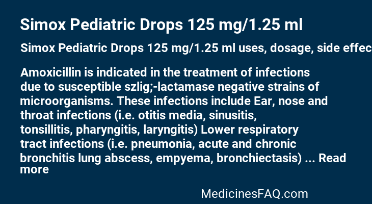 Simox Pediatric Drops 125 mg/1.25 ml