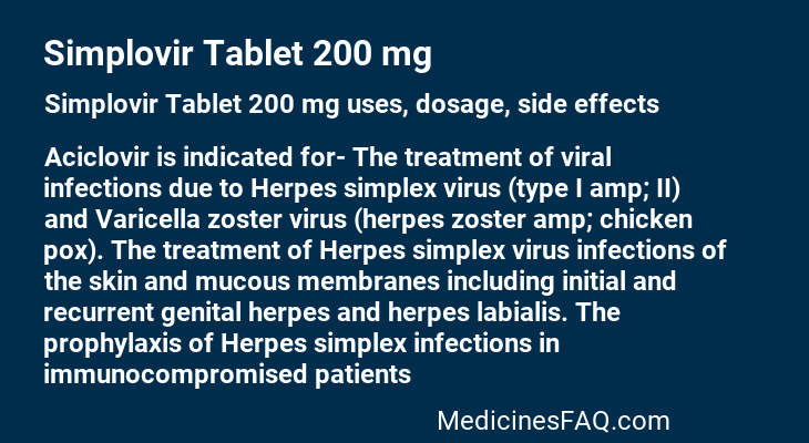 Simplovir Tablet 200 mg