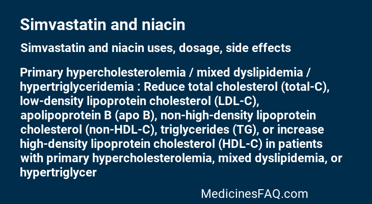Simvastatin and niacin