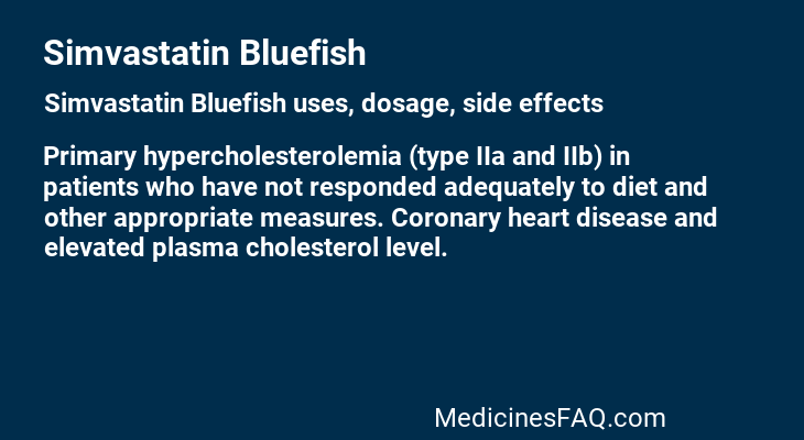 Simvastatin Bluefish