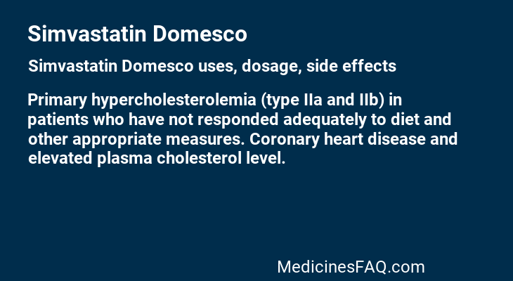 Simvastatin Domesco