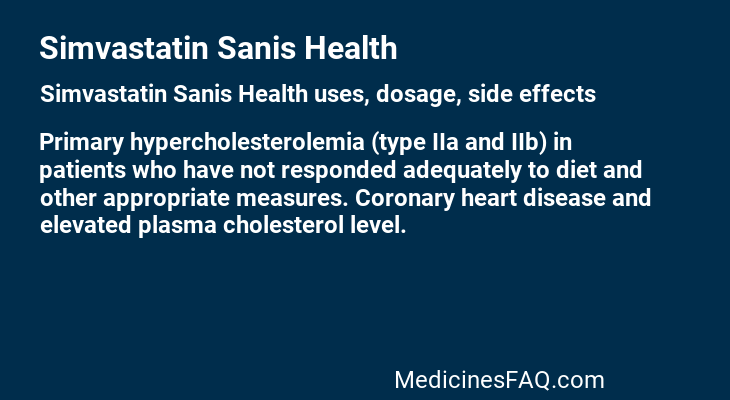 Simvastatin Sanis Health