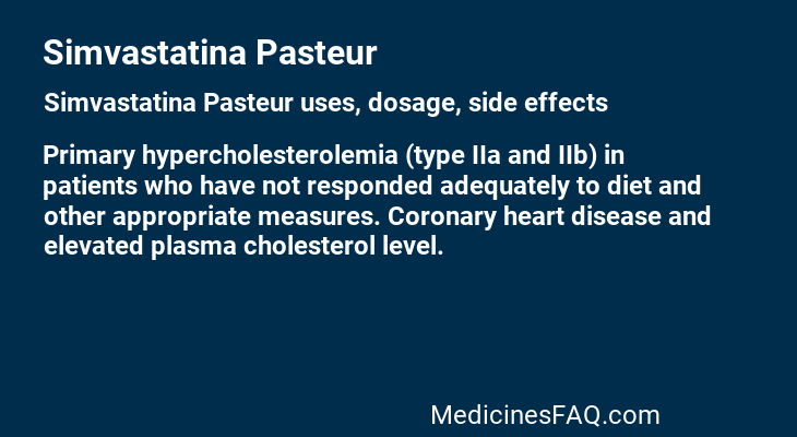 Simvastatina Pasteur