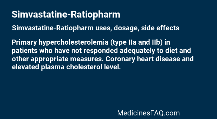 Simvastatine-Ratiopharm