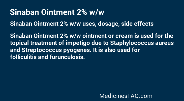 Sinaban Ointment 2% w/w