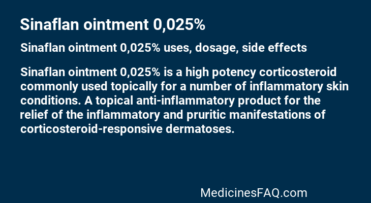 Sinaflan ointment 0,025%