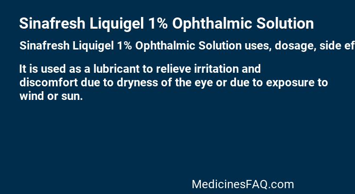 Sinafresh Liquigel 1% Ophthalmic Solution