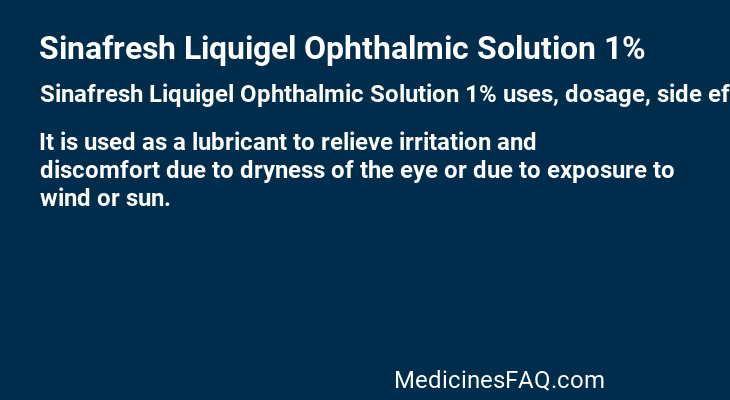 Sinafresh Liquigel Ophthalmic Solution 1%