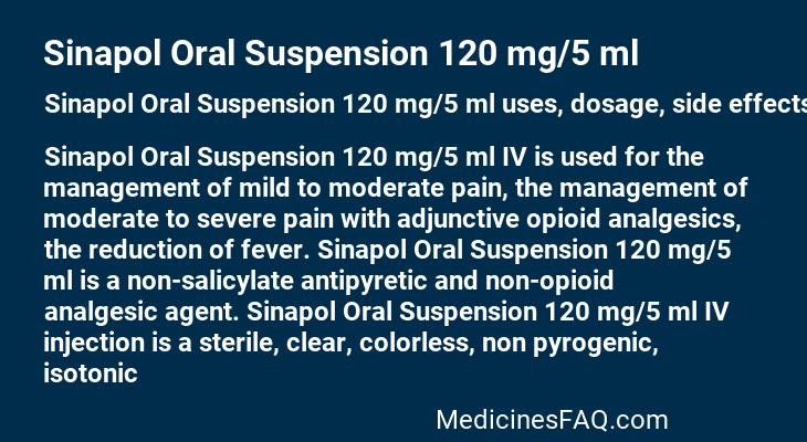 Sinapol Oral Suspension 120 mg/5 ml