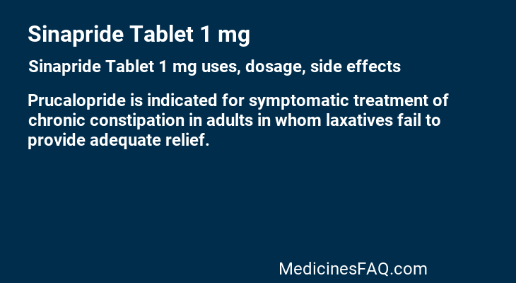 Sinapride Tablet 1 mg