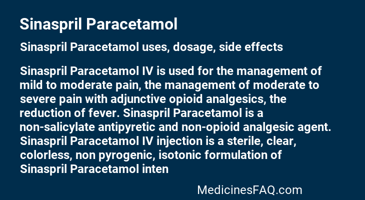 Sinaspril Paracetamol