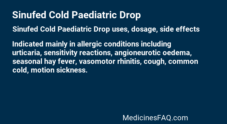 Sinufed Cold Paediatric Drop