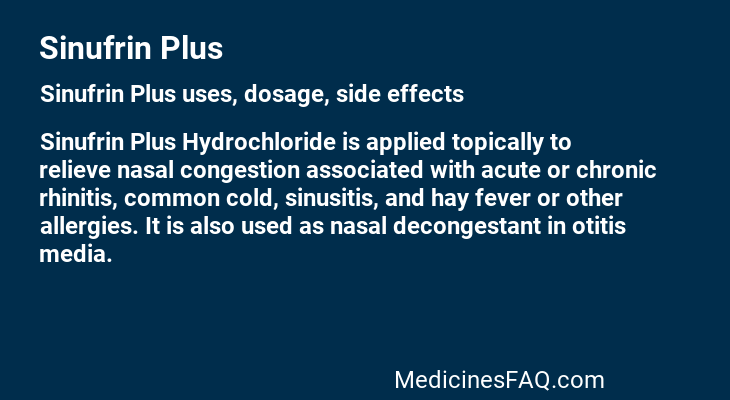 Sinufrin Plus