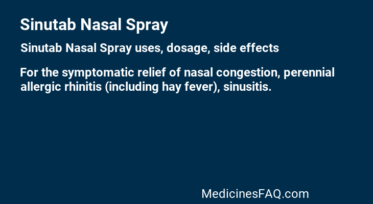 Sinutab Nasal Spray