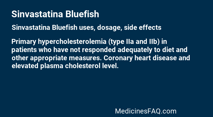 Sinvastatina Bluefish