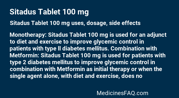 Sitadus Tablet 100 mg