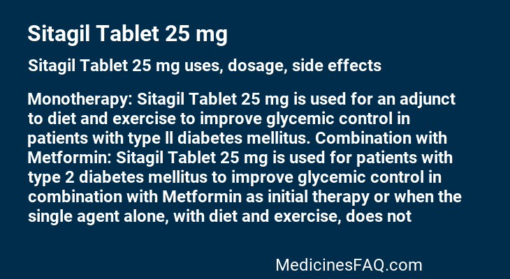 Sitagil Tablet 25 mg