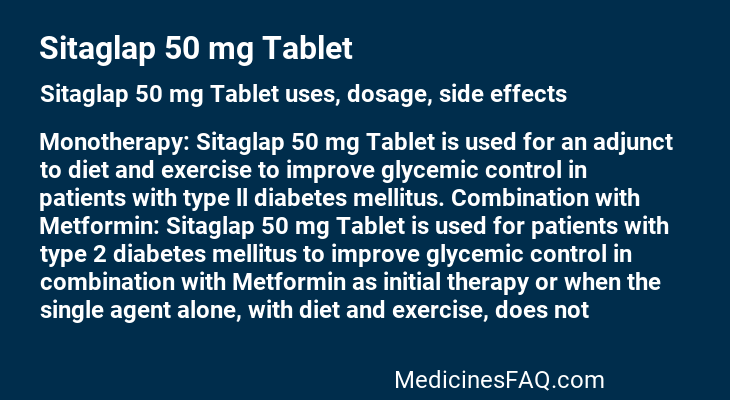 Sitaglap 50 mg Tablet