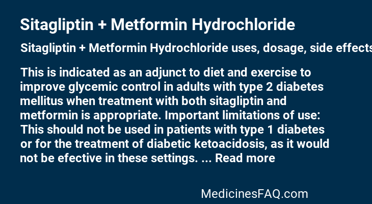 Sitagliptin + Metformin Hydrochloride