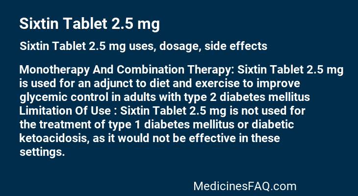 Sixtin Tablet 2.5 mg