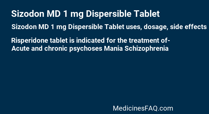 Sizodon MD 1 mg Dispersible Tablet