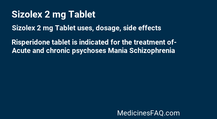 Sizolex 2 mg Tablet