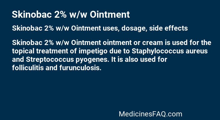 Skinobac 2% w/w Ointment